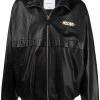 Best reviews of ๐ Moschino Zip up logo detail sheepskin jacket โค๏ธ 1 Moschino zip-up logo-detail sheepskin jacket