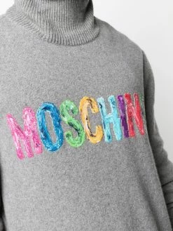 Moschino painted-logo cashmere sweater