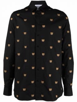 Moschino Teddy Bear embroidered shirt