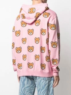 Moschino Teddy intarsia-knit hoodie