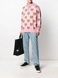 Moschino Teddy intarsia-knit hoodie