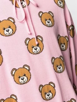 Moschino Teddy intarsia-knit hoodie