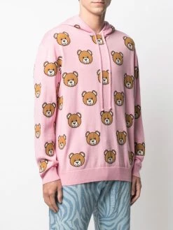 Moschino Teddy intarsia-knit hoodie