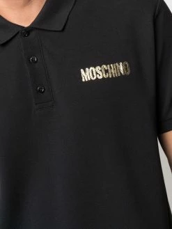 Moschino painted-logo polo shirt