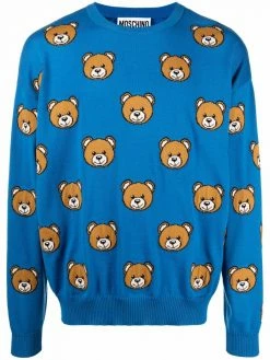 Moschino Teddy intarsia-knit jumper