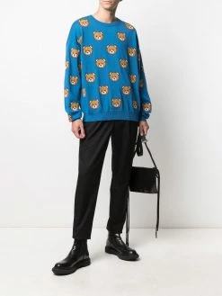 Moschino Teddy intarsia-knit jumper