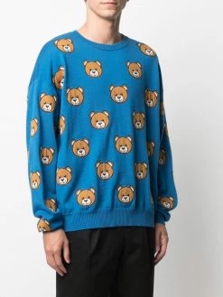 Moschino Teddy intarsia-knit jumper