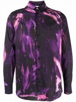 Moschino paint stroke long-sleeved shirt