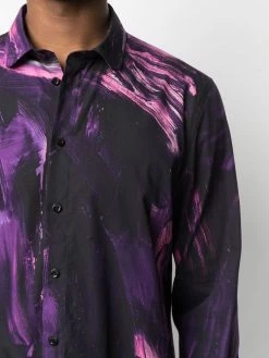 Moschino paint stroke long-sleeved shirt