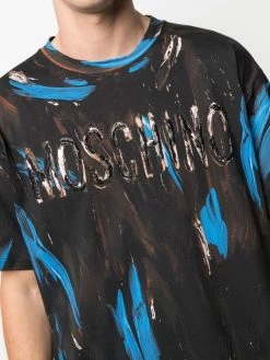 Moschino paint-effect short-sleeve T-shirt