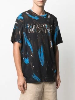 Moschino paint-effect short-sleeve T-shirt
