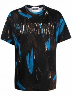 Moschino paint-effect short-sleeve T-shirt