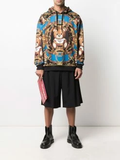Moschino teddy-print long-sleeved hoodie