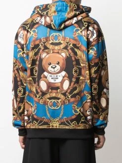 Moschino teddy-print long-sleeved hoodie