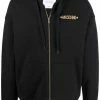 Moschino logo-lettering zipped hoodie