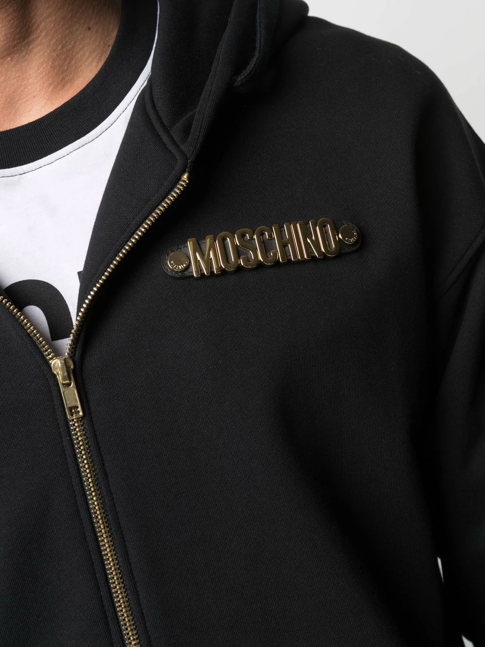 Cheapest โจ Moschino Logo lettering zipped hoodie ๐คฉ 7 Moschino logo-lettering zipped hoodie