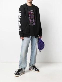 Moschino Symbols logo-print zipped hoodie