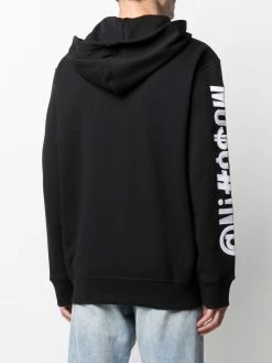 Moschino Symbols logo-print zipped hoodie