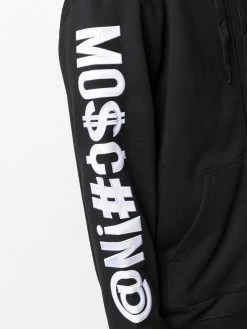 Moschino Symbols logo-print zipped hoodie