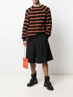 Moschino stripe-pattern virgin wool jumper