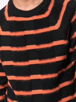 Moschino stripe-pattern virgin wool jumper