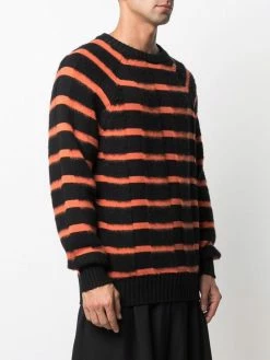 Moschino stripe-pattern virgin wool jumper
