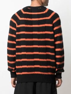 Moschino stripe-pattern virgin wool jumper