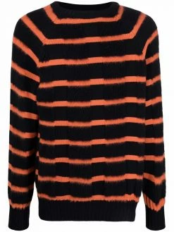 Moschino stripe-pattern virgin wool jumper