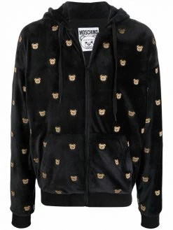 Moschino teddy bear chenille zipped sweater