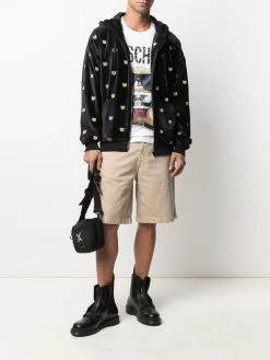 Moschino teddy bear chenille zipped sweater