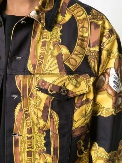 Moschino teddy scarf-print shirt jacket