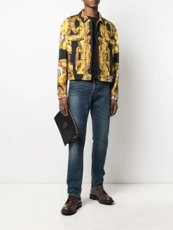 Moschino teddy scarf-print shirt jacket