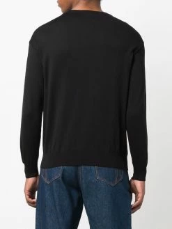 Moschino Warped Glitch logo-knit jumper