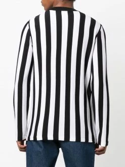 Moschino striped logo intarsia-knit jumper
