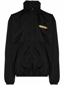 Moschino logo-plaque lightweight jacket