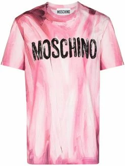 Moschino painted-effect logo print T-shirt