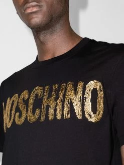 New ๐ฏ Moschino Paint effect metallic logo T ๐ shirt โญ 10 Moschino paint-effect metallic logo T-shirt