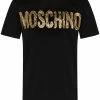 Moschino paint-effect metallic logo T-shirt