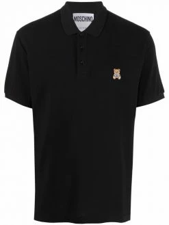 Moschino logo embroidered polo shirt