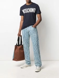 Moschino logo-print stretch-cotton T-shirt