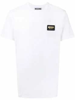 Moschino badge detail cotton T-shirt