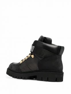 Top 10 ๐ฅ Moschino Logo strap chunky ๐ฅพ boots ๐ 8 Moschino logo-strap chunky boots
