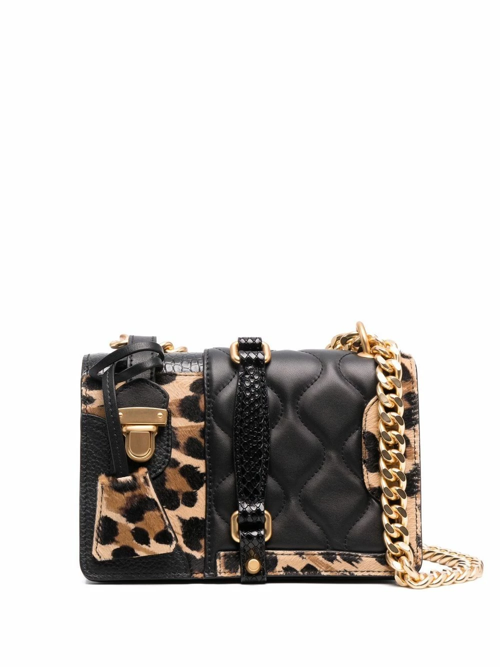 Brand new ⭐ Moschino Panelled leather shoulder bag ⌛ 3 Moschino panelled leather shoulder bag