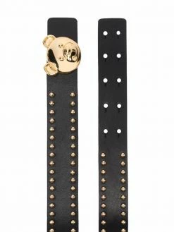 Moschino bear-motif studded belt