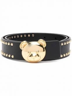 Moschino bear-motif studded belt