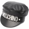 Moschino logo-lettering leather hat