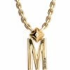 Moschino rolo chain logo-charm necklace
