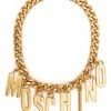 Moschino logo lettering choker