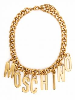 Moschino logo lettering choker
