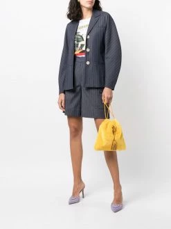 Moschino logo-plaque faux-fur tote bag